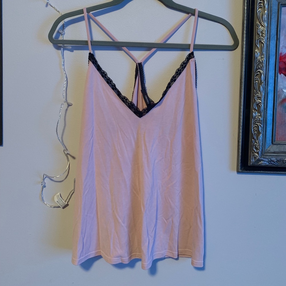 Pink Lacey Summer Tank Top Comfy Cute Sexy Black